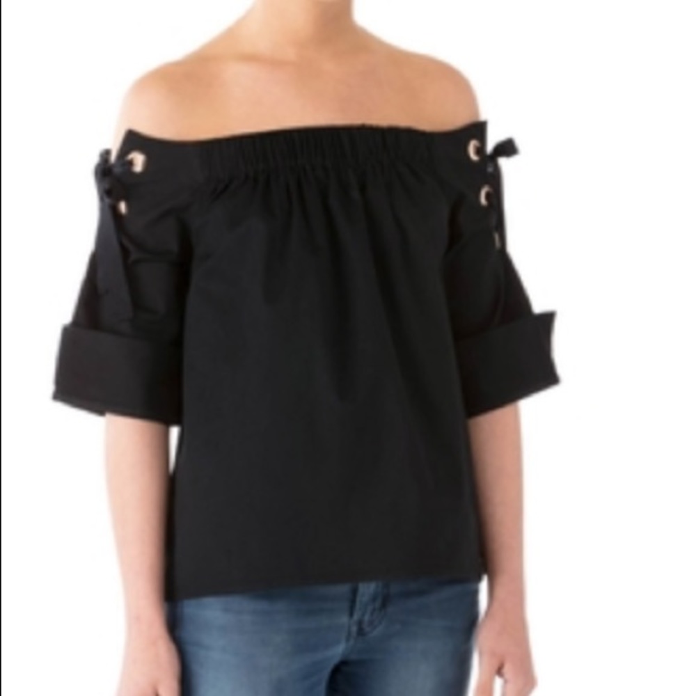 One Hart Tie Off Shoulder Shirt